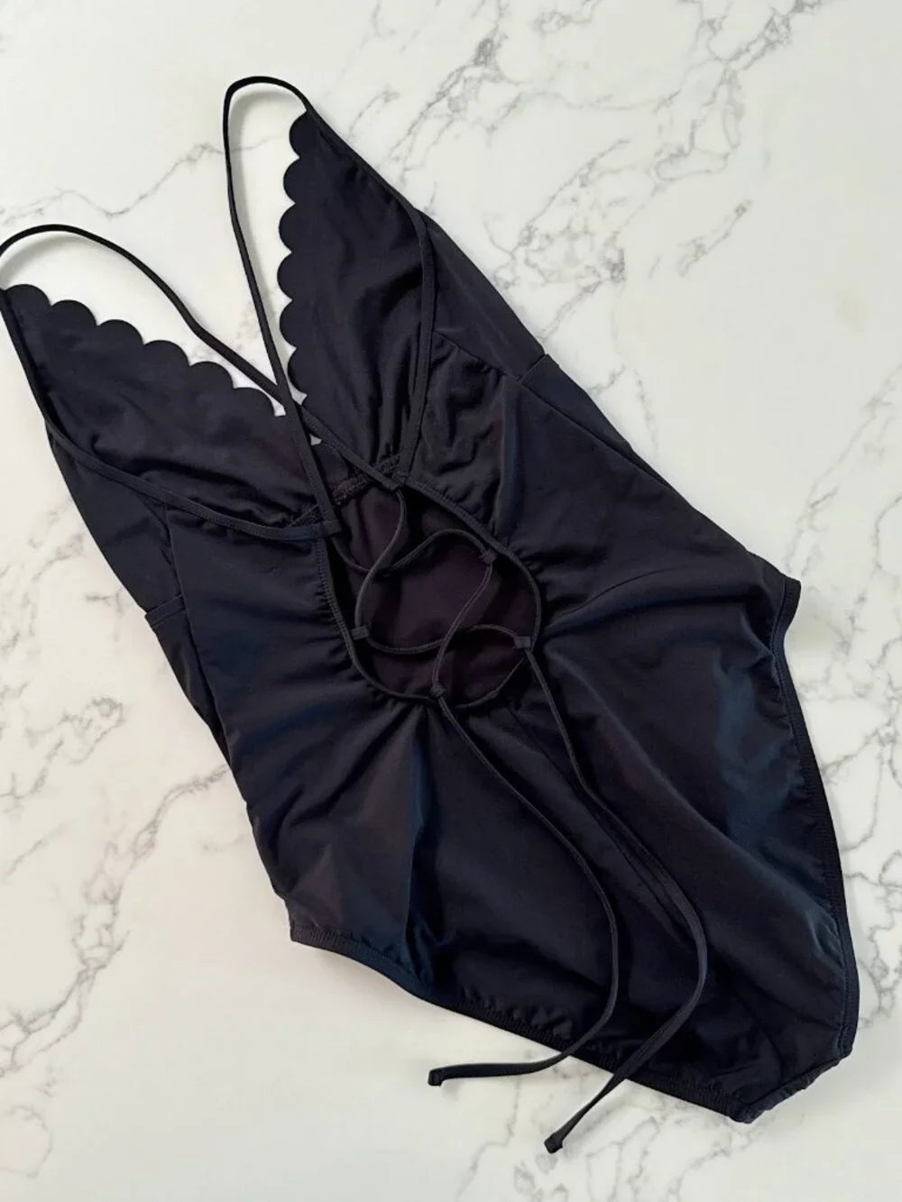 La Blanca Petal Pusher One-Piece Swimsuit - Black - Size 10